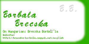 borbala brecska business card